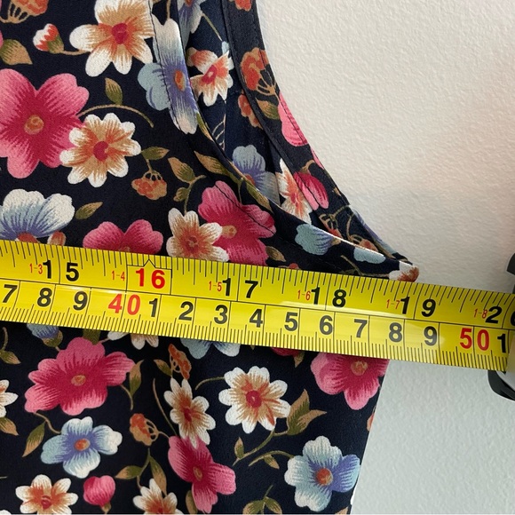 90s/Y2K Vintage ERIKA Ditsy Floral Sleeveless Slip Shift Dress - Size M - Picture 7 of 8